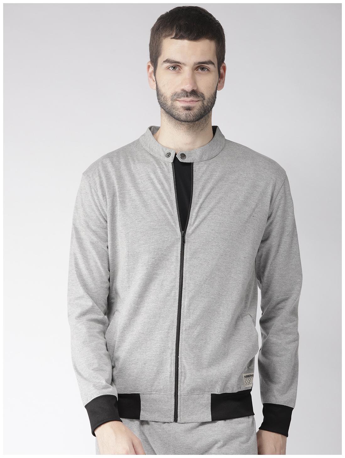 

Hubberholme Men Grey Henley neck Sweatshirt