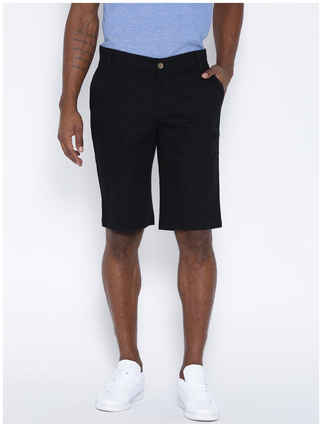 

Hubberholme Men Black Slim Fit Regular Shorts