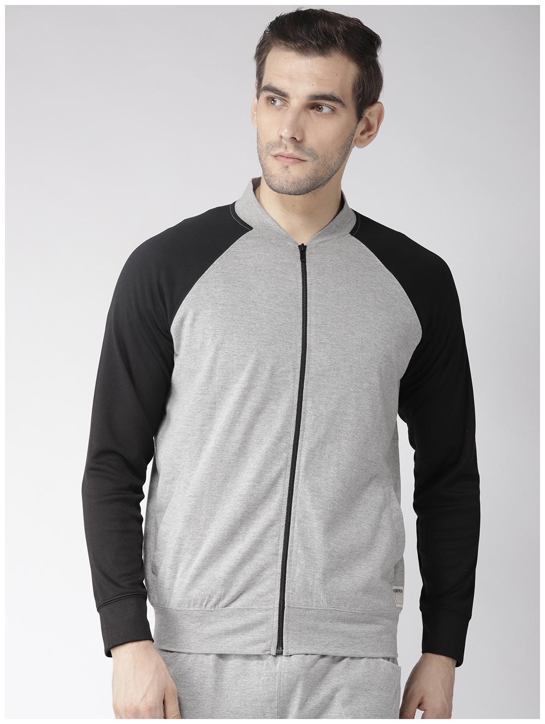 

Hubberholme Men Grey Henley neck Sweatshirt