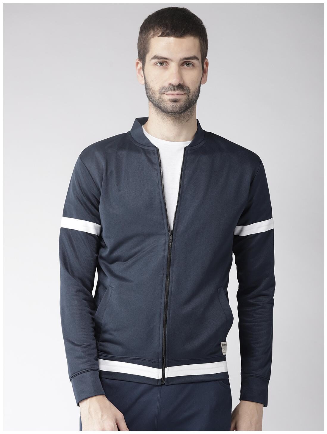 

Hubberholme Men Blue Henley neck Sweatshirt