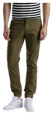 

Hubberholme Men Green Solid Slim fit Regular trousers