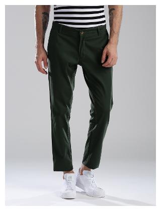 

Hubberholme Men Green Solid Slim fit Regular trousers