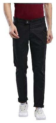 

Hubberholme Men Black Solid Slim fit Chinos