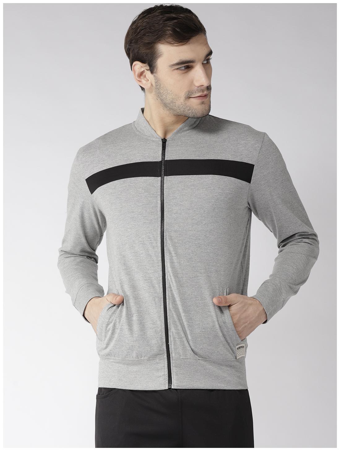 

Hubberholme Men Grey Henley neck Sweatshirt