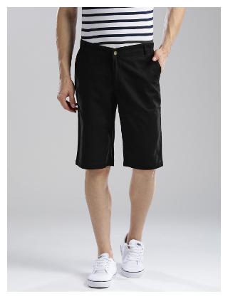 

Hubberholme Men Black Slim Fit Regular Shorts