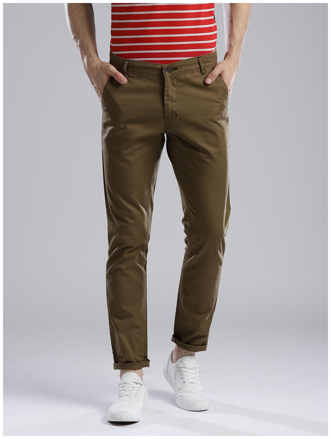 

Hubberholme Men Brown Solid Slim fit Chinos