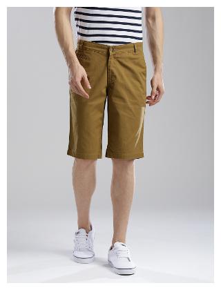 

Hubberholme Men Beige Slim Fit Regular Shorts