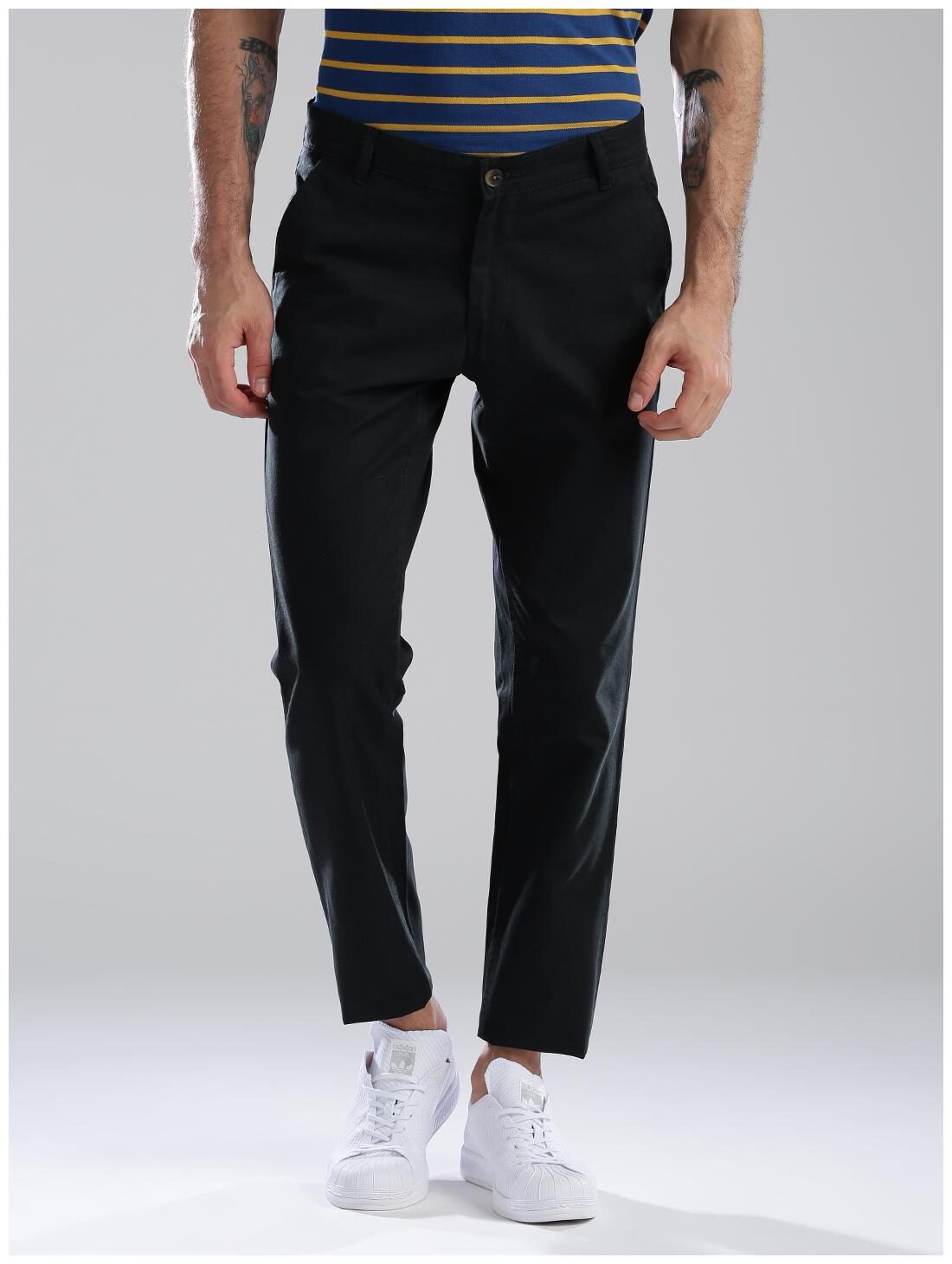 

Hubberholme Men Blue Solid Slim fit Chinos