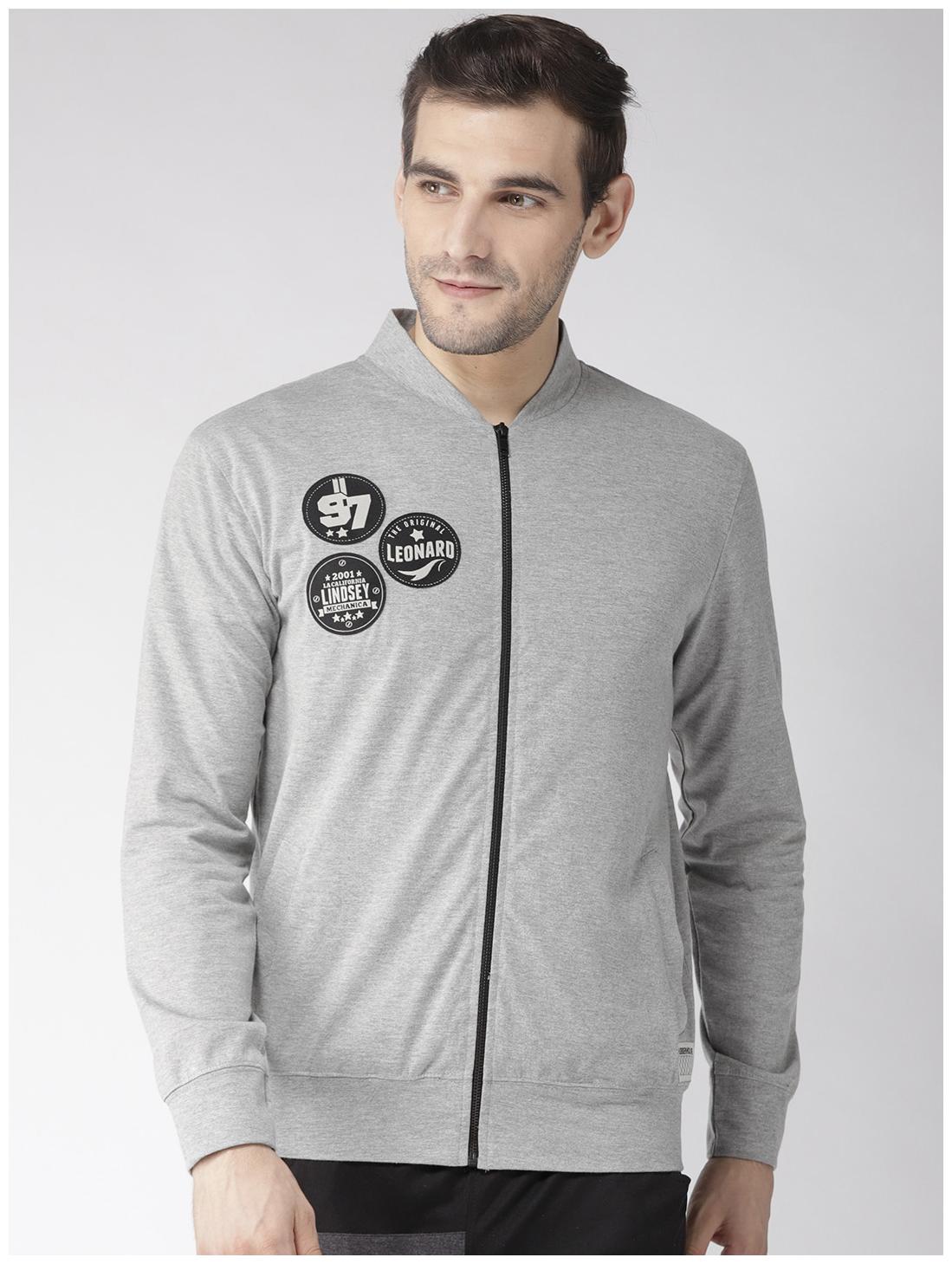 

Hubberholme Men Grey Henley neck Sweatshirt