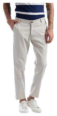 

Hubberholme Men Grey Solid Slim fit Regular trousers