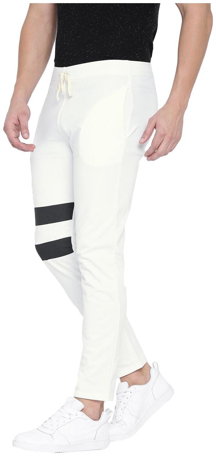 

Hubberholme Men White Solid Slim fit Track pants