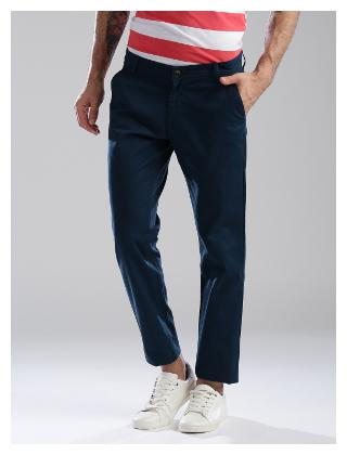 

Hubberholme Men Blue Solid Slim fit Chinos