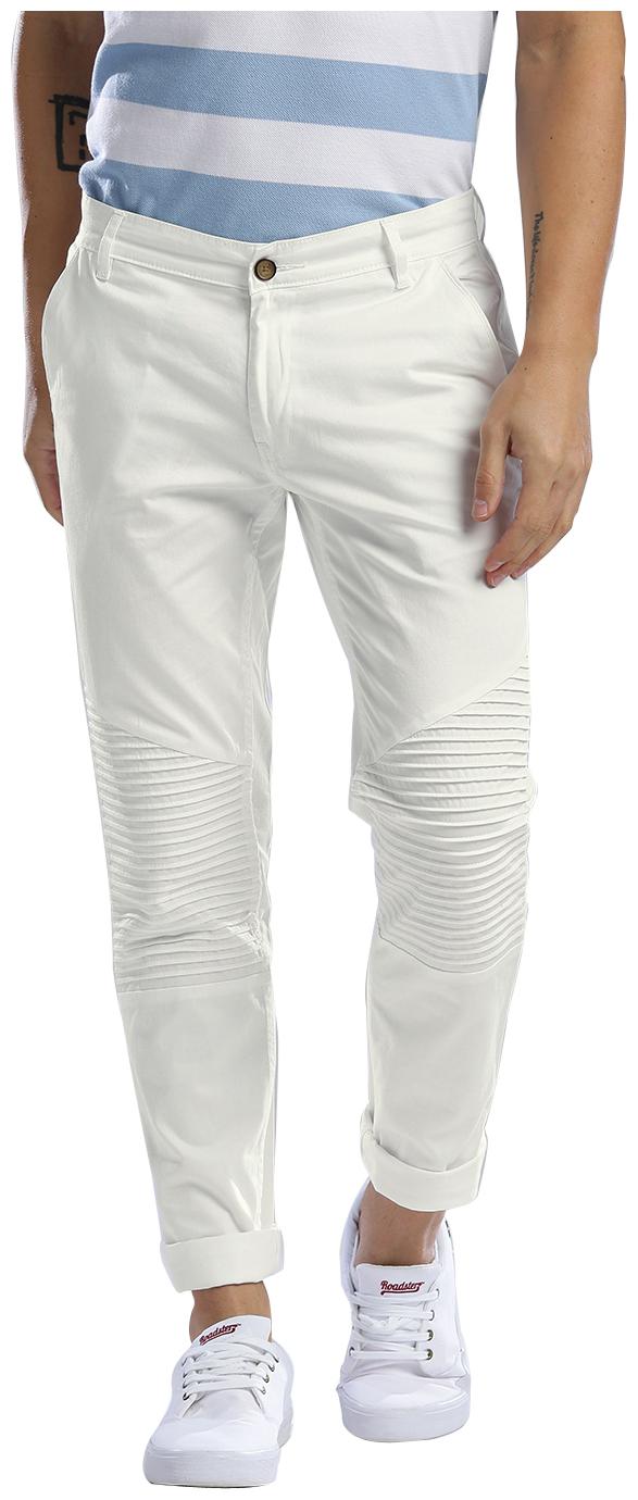 

Hubberholme Men White Solid Slim fit Chinos