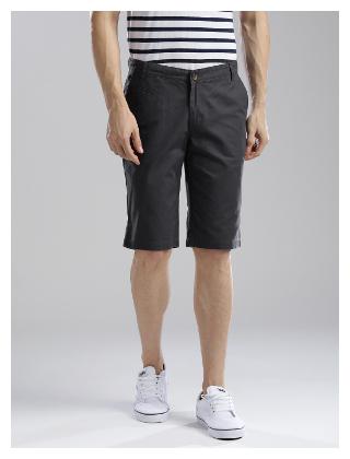 

Hubberholme Men Grey Slim Fit Regular Shorts