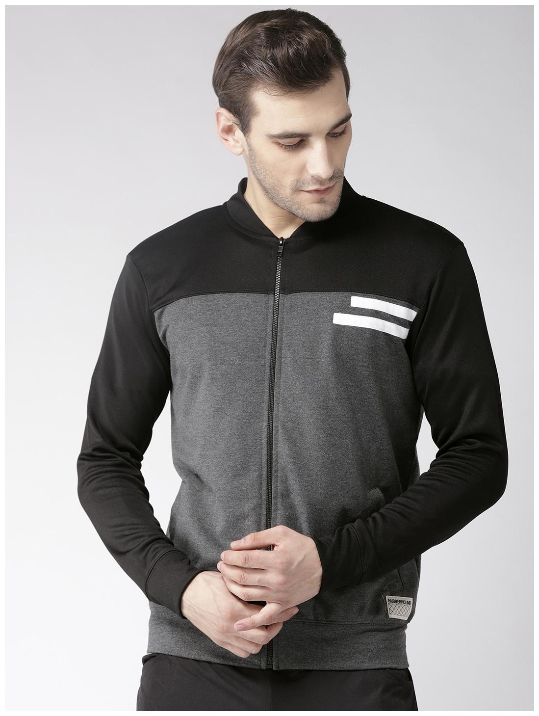 

Hubberholme Men Black Henley neck Sweatshirt