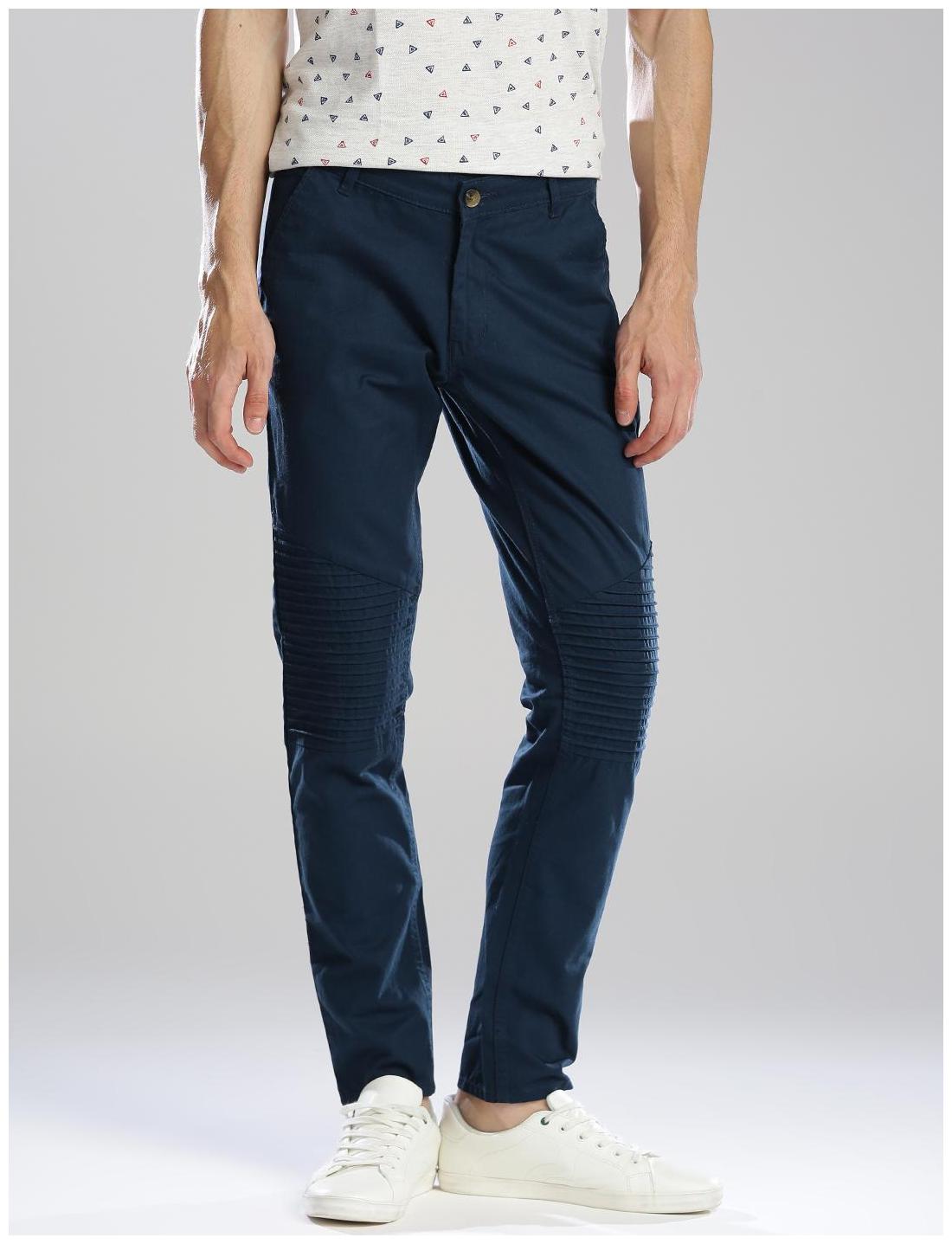 

Hubberholme Men Blue Solid Slim fit Regular trousers