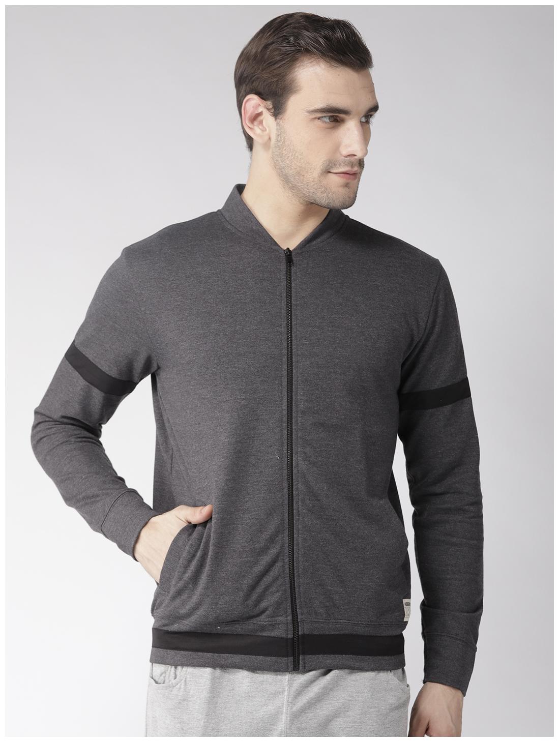 

Hubberholme Men Grey Henley neck Sweatshirt