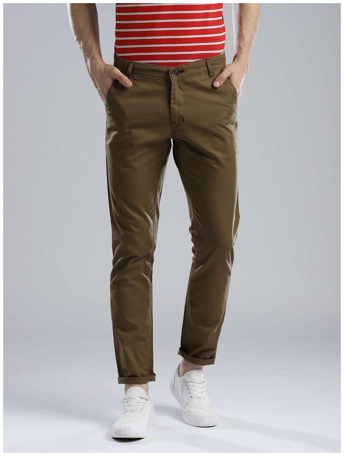 

Hubberholme Men Brown Solid Slim fit Chinos