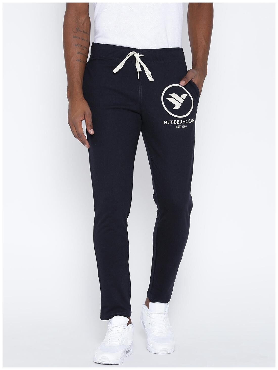 

Hubberholme Men Navy blue Solid Slim fit Track pants