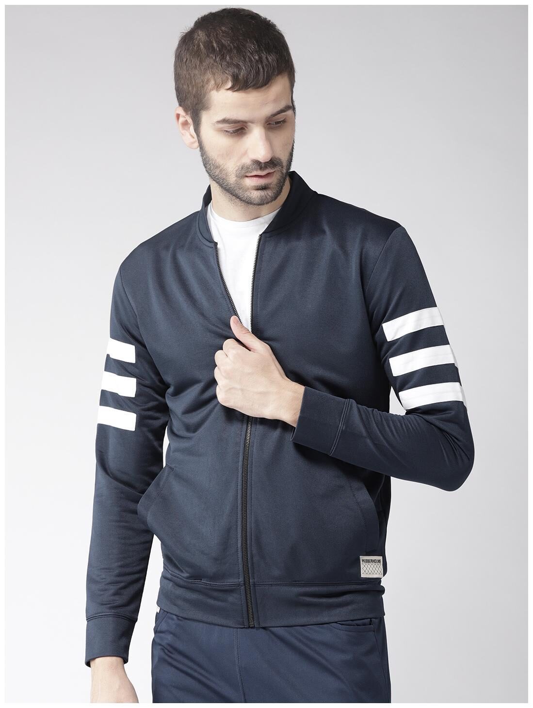 

Hubberholme Men Blue Henley neck Sweatshirt