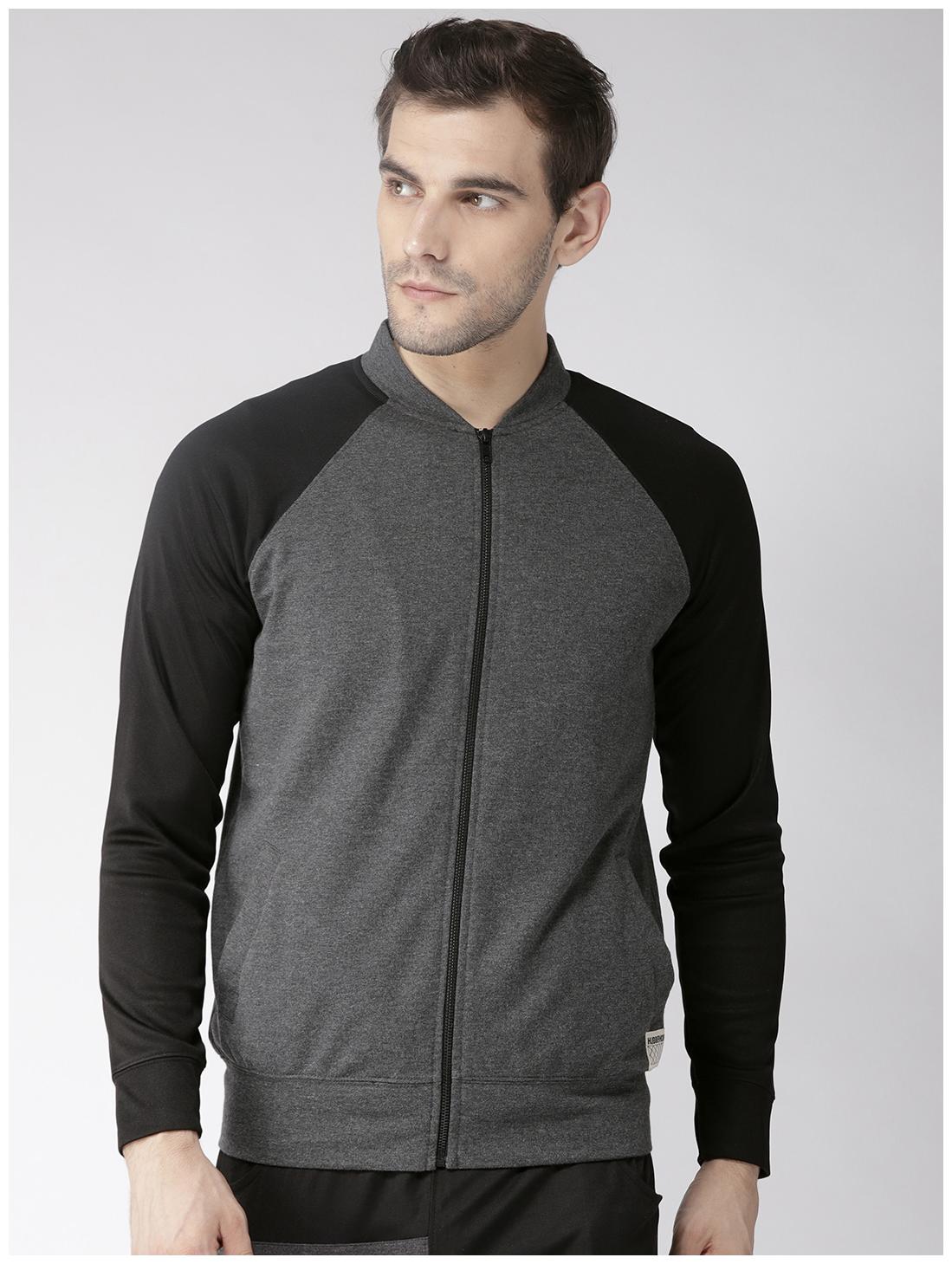 

Hubberholme Men Grey Henley neck Sweatshirt