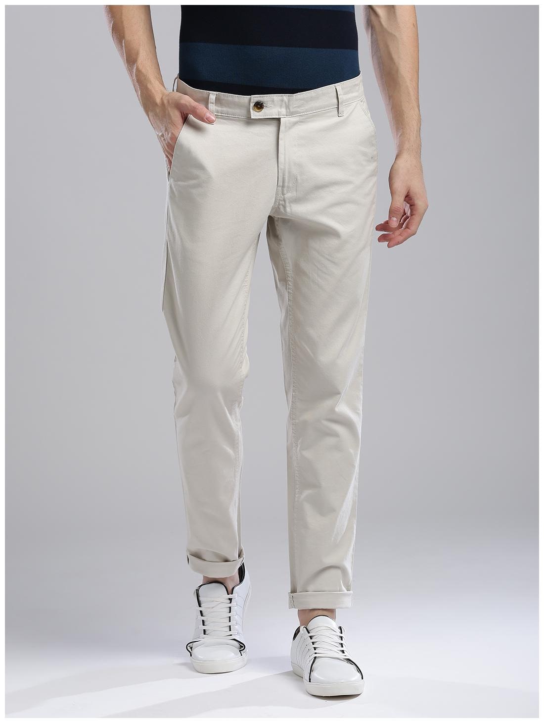 

Hubberholme Men White Solid Slim fit Chinos