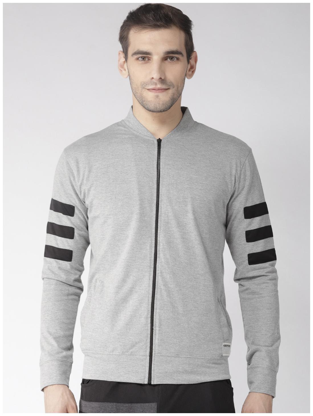 

Hubberholme Men Grey Henley neck Sweatshirt