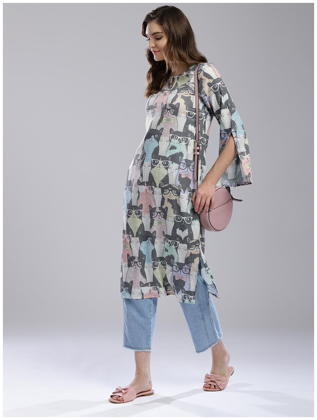 

Hubberholme Women Multi Printed Straight Kurta