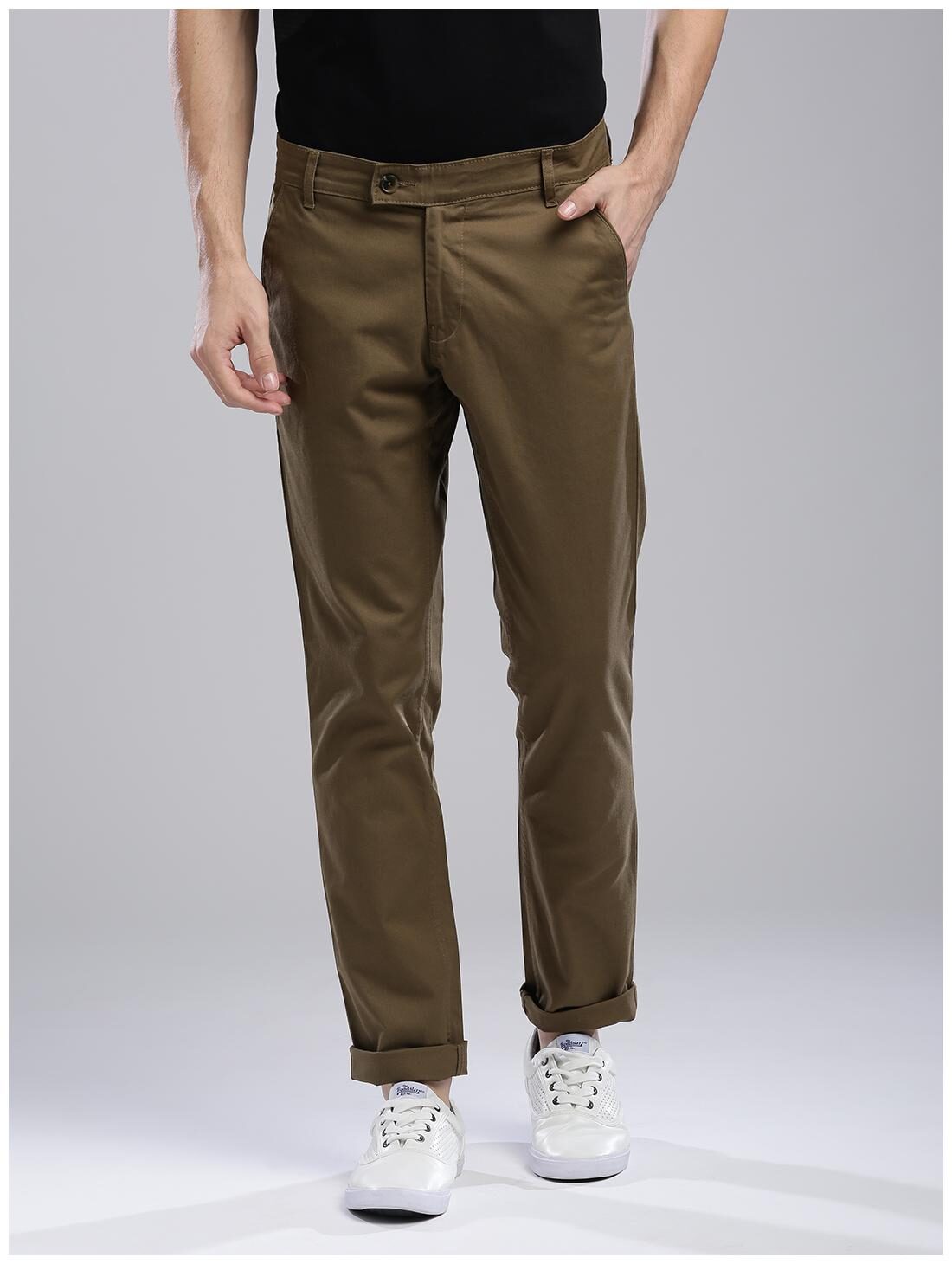 

Hubberholme Men Brown Solid Slim fit Chinos