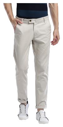 

Hubberholme Men Grey Solid Slim fit Chinos