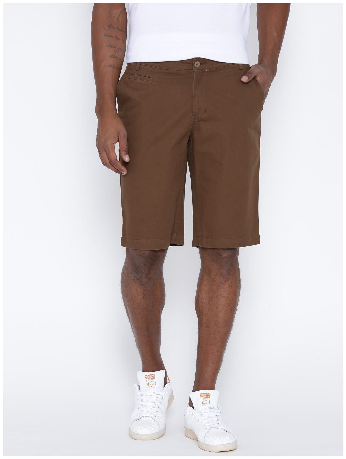 

Hubberholme Men Brown Slim Fit Regular Shorts