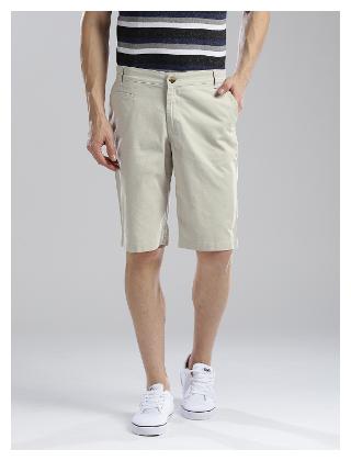 

Hubberholme Men White Slim Fit Regular Shorts
