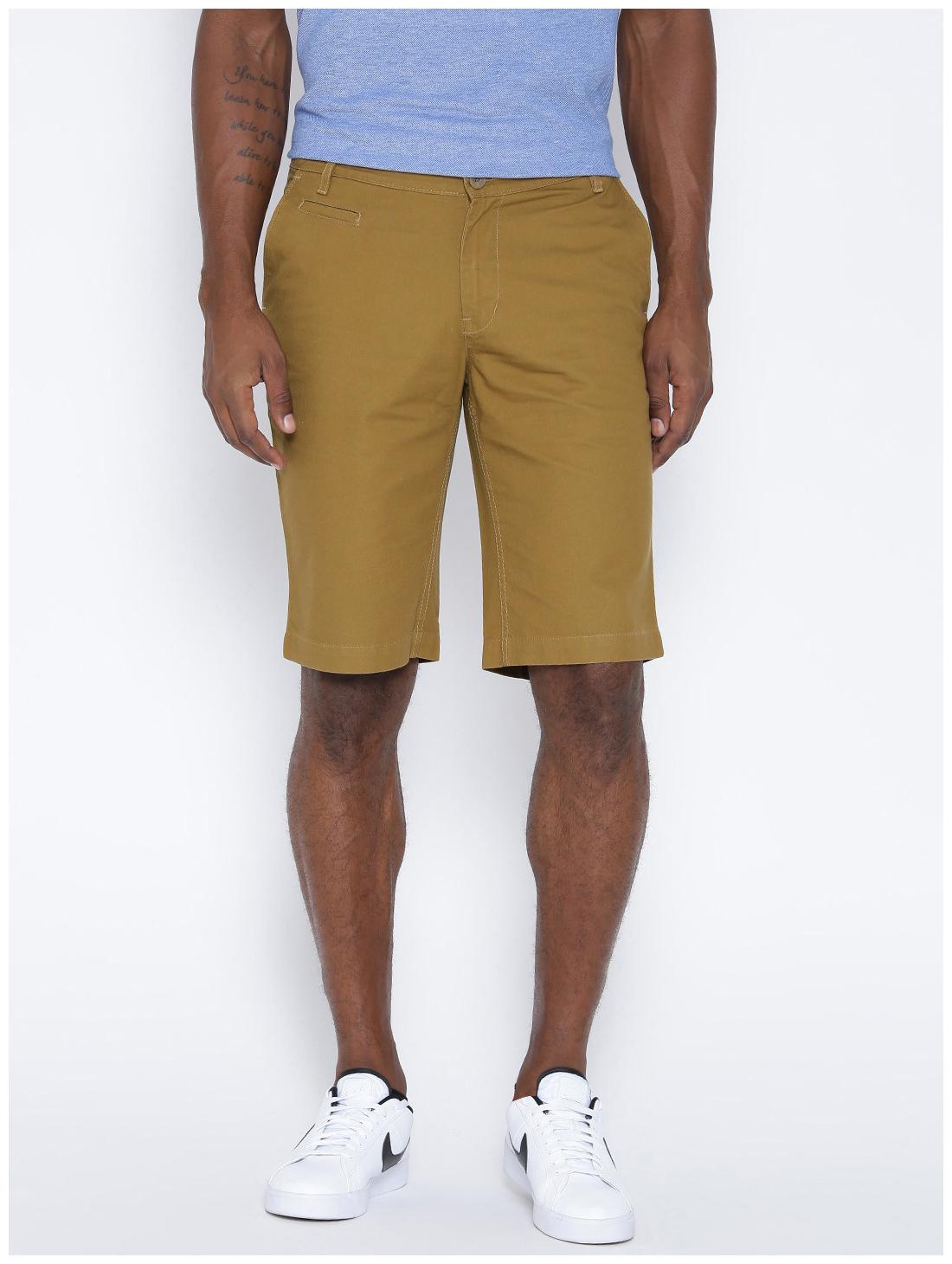 

Hubberholme Men Beige Slim Fit Regular Shorts