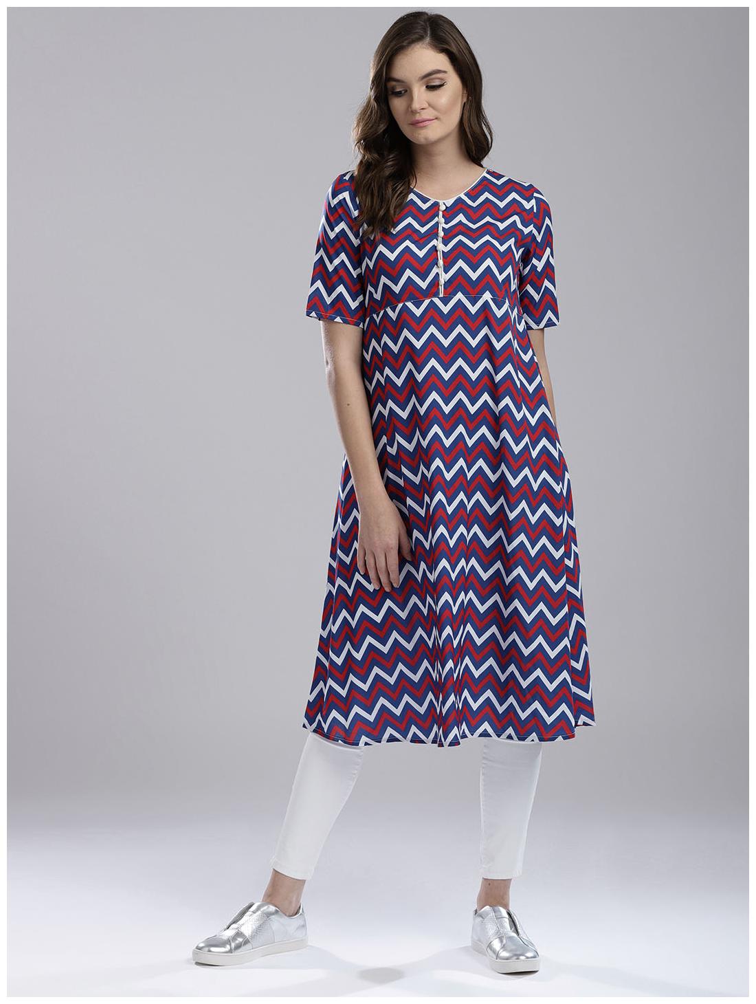 

Hubberholme Red American Crepe Kurta