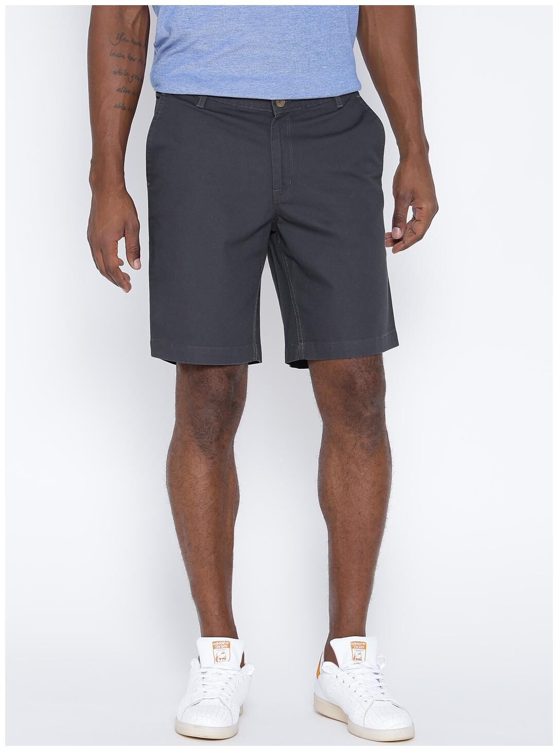 

Hubberholme Men Grey Slim Fit Regular Shorts