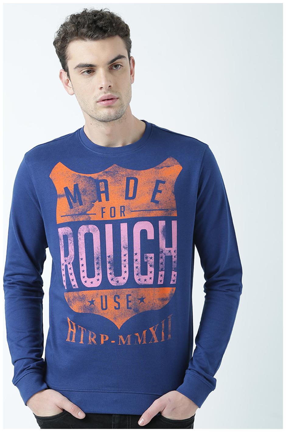 

Huetrap Men Blue Round neck Sweatshirt