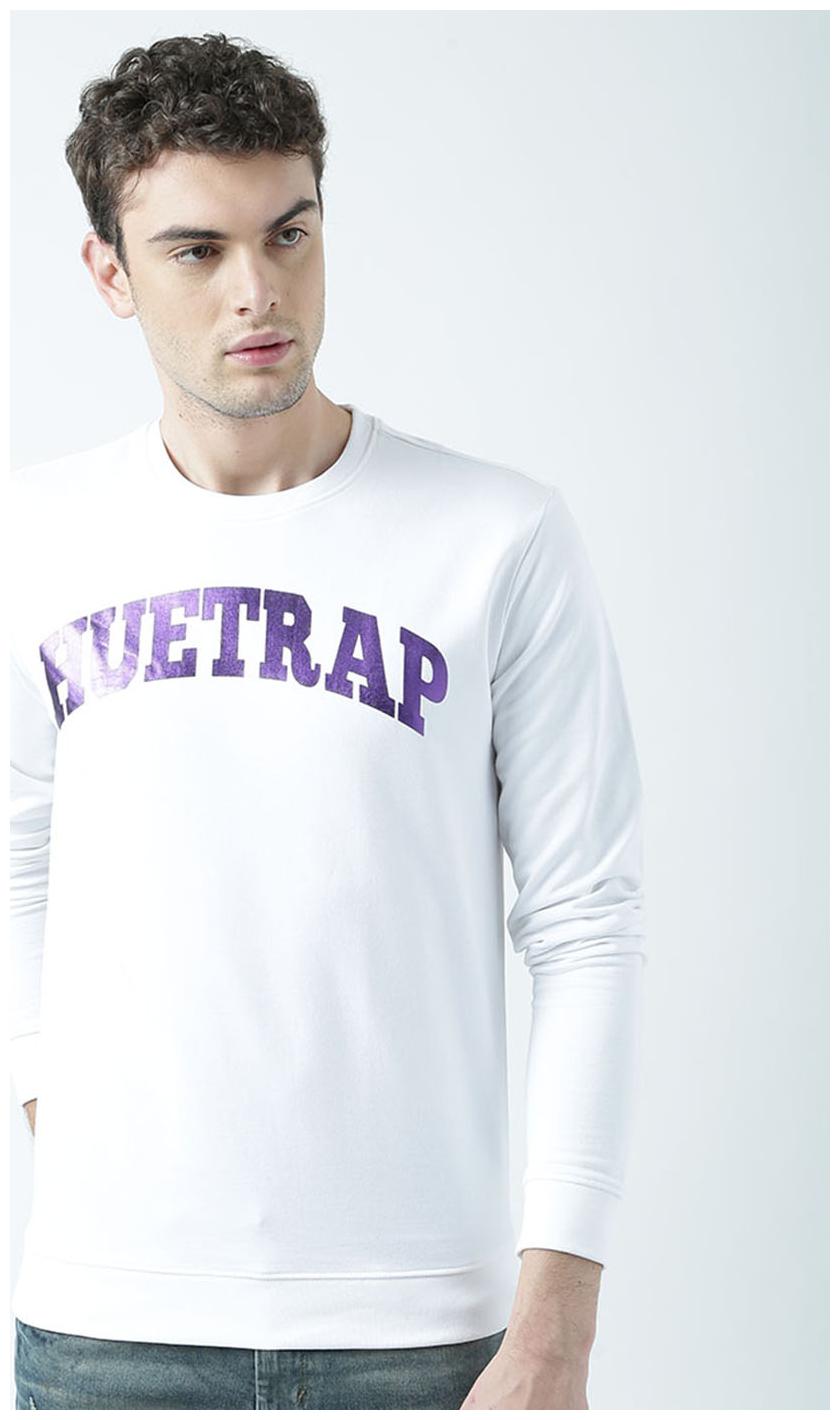 

Huetrap Men White Round neck Sweatshirt