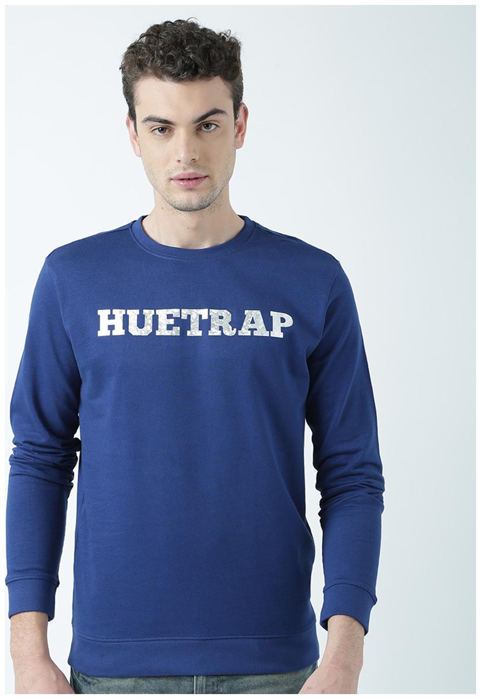 

Huetrap Men Blue Round neck Sweatshirt