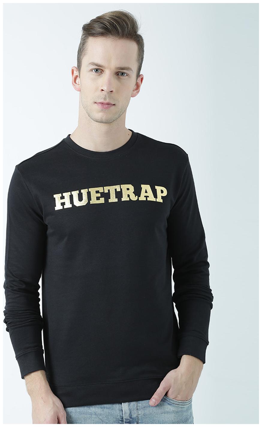 

Huetrap Men Black Round neck Sweatshirt