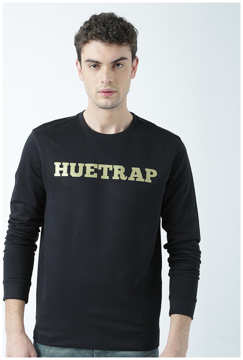 

Huetrap Men Black Round neck Sweatshirt