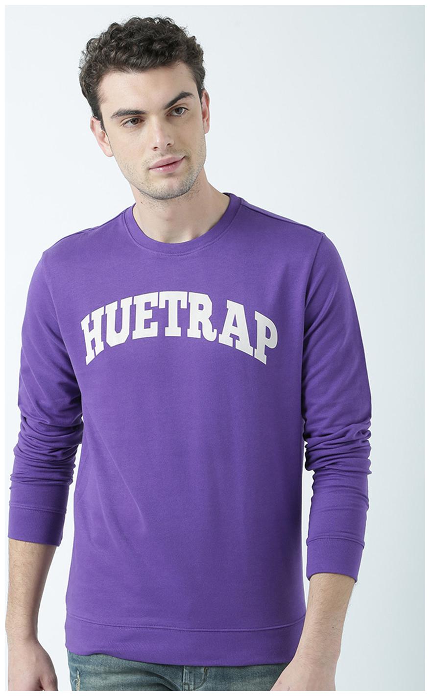 

Huetrap Men Purple Round neck Sweatshirt