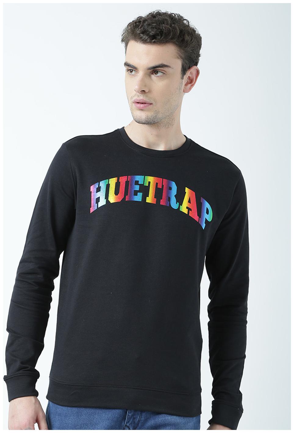 

Huetrap Men Black Round neck Sweatshirt