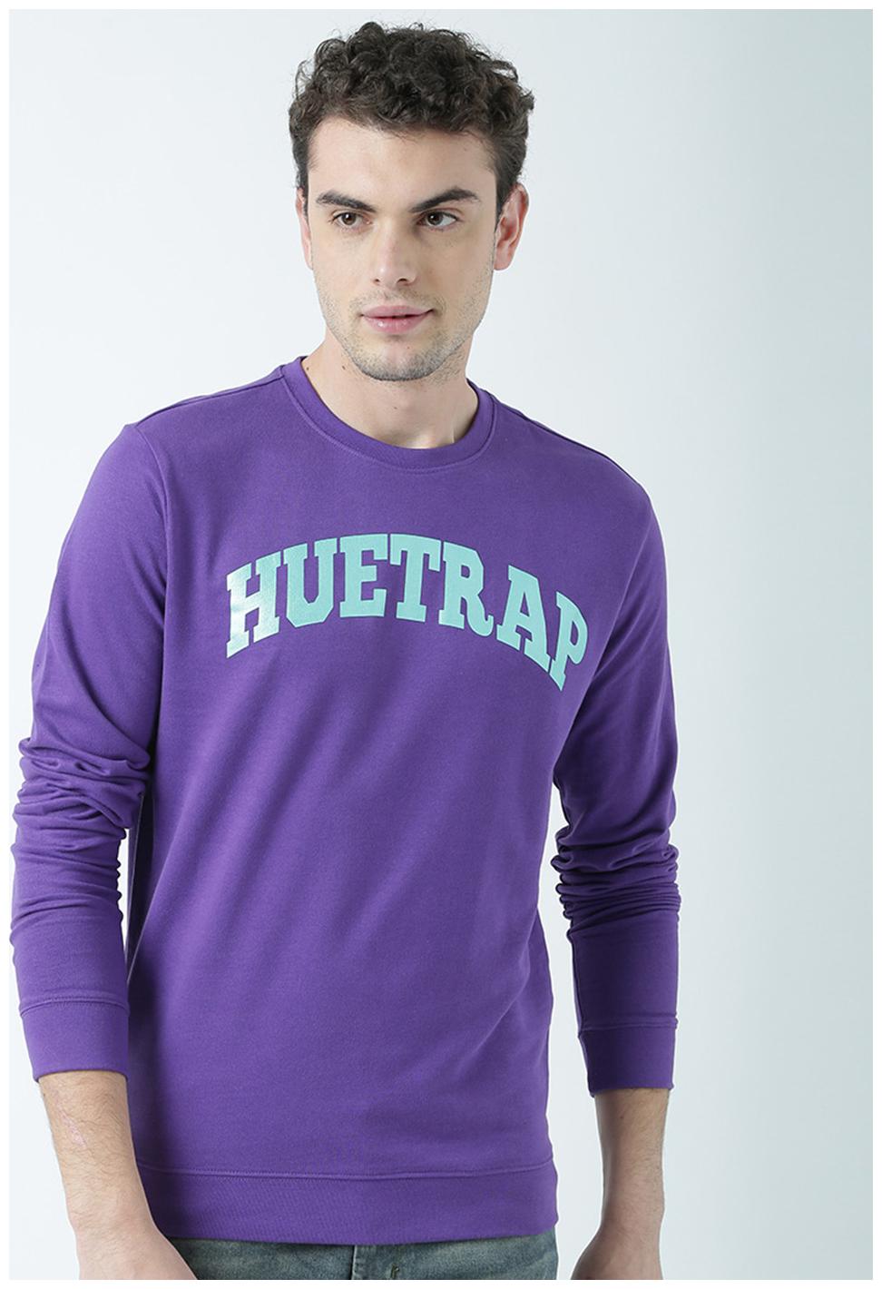 

Huetrap Men Purple Round neck Sweatshirt
