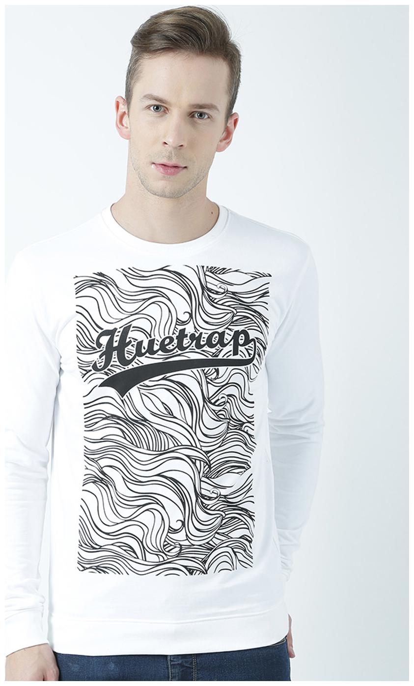 

Huetrap Men White Round neck Sweatshirt