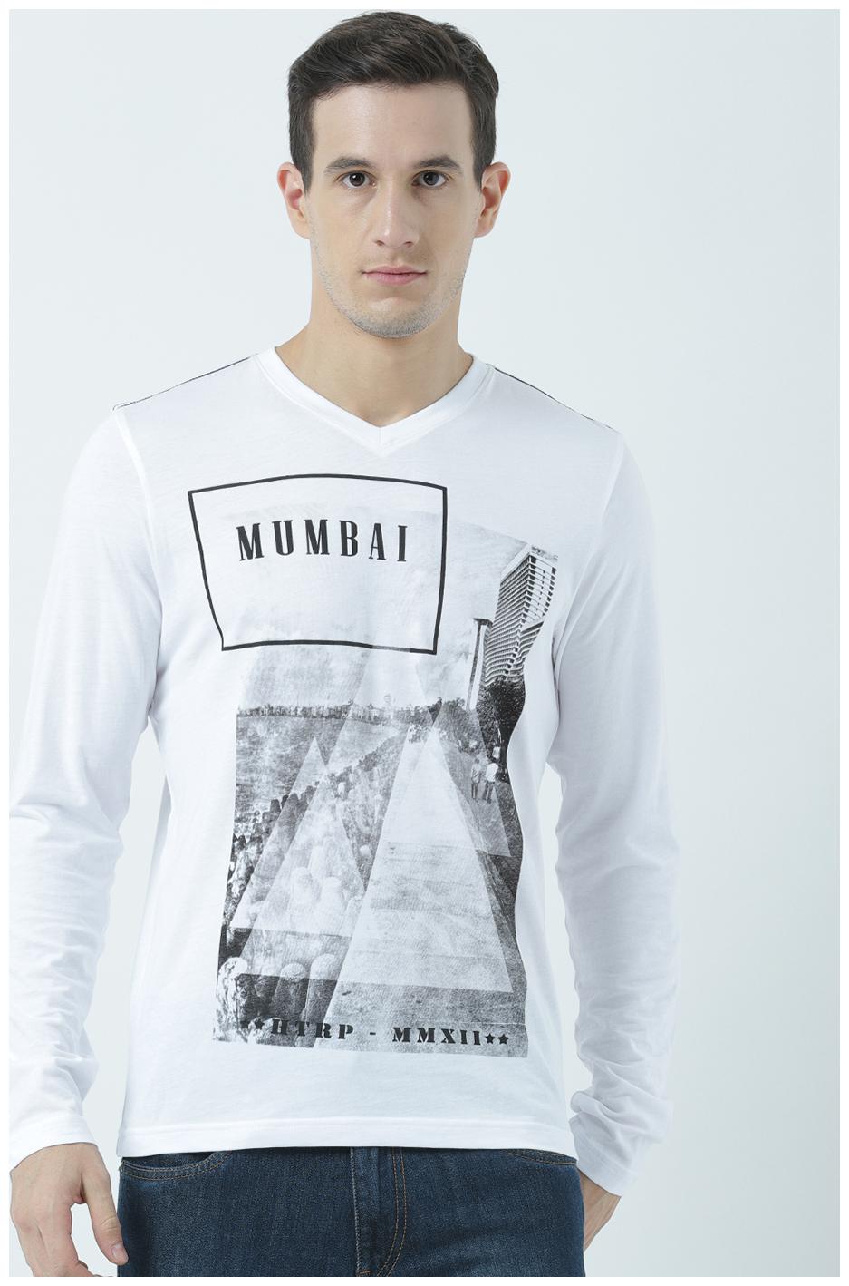 

Huetrap Mens Lanes of White Long sleeves Tshirt