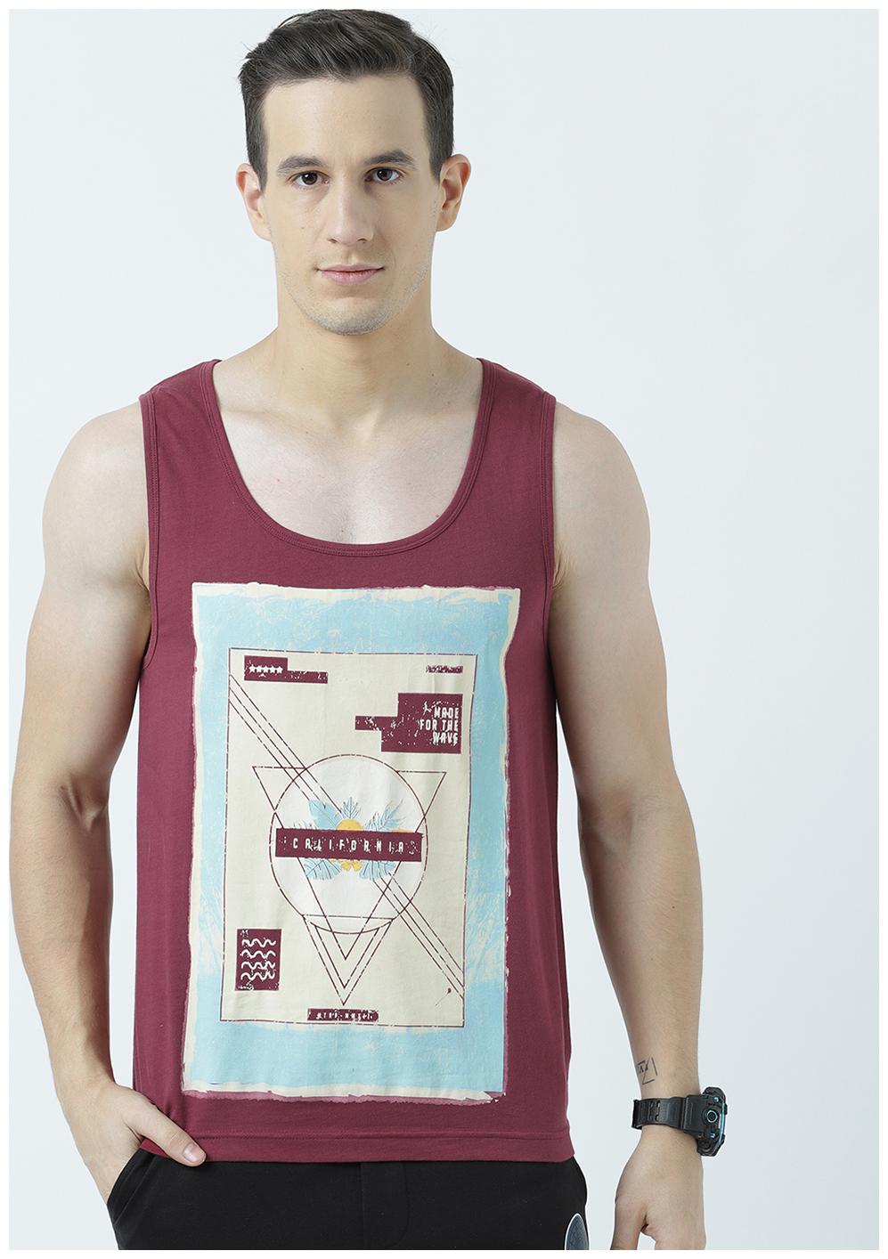 

Huetrap Mens Geometrical Symmetry Sleeveless Tees