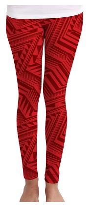 

Huetrap Geometric Tights - Red