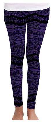 

Huetrap Printed Tights - Purple