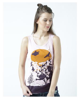 

Huetrap Womens Breezy Vacation Prints Sleeveless Tank Top