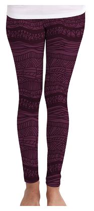 

Huetrap Printed Tights - Maroon